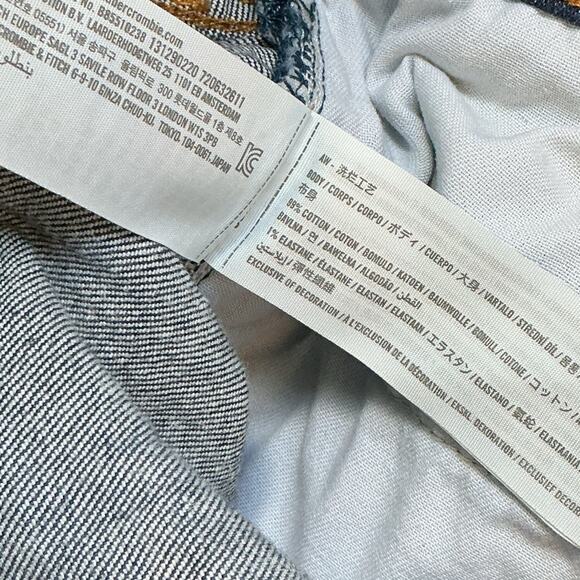 Abercrombie‎ A&F Vintage Stretch 90's Straight Mens Jeans 40x34 - Picture 9 of 9